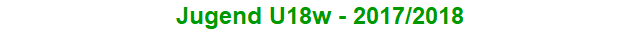 Jugend U18w - 2017/2018