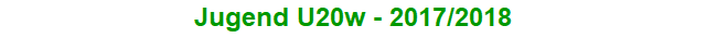 Jugend U20w - 2017/2018