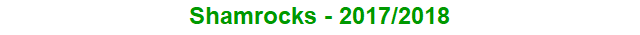 Shamrocks - 2017/2018